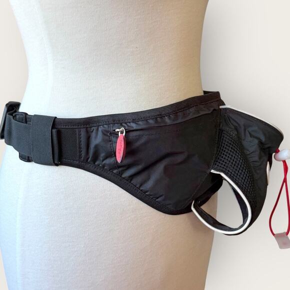 Fuel Belt Bottle Hydration Holder Zip Pouch Waist Belt Sports Stretchy Black OS - Picture 3 of 8